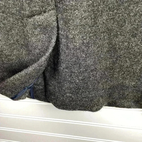 J. Crew NWOT 6 Dark Charcoal Gray 100% Wool Women's Button Front Blazer Size - Picture 8 of 11